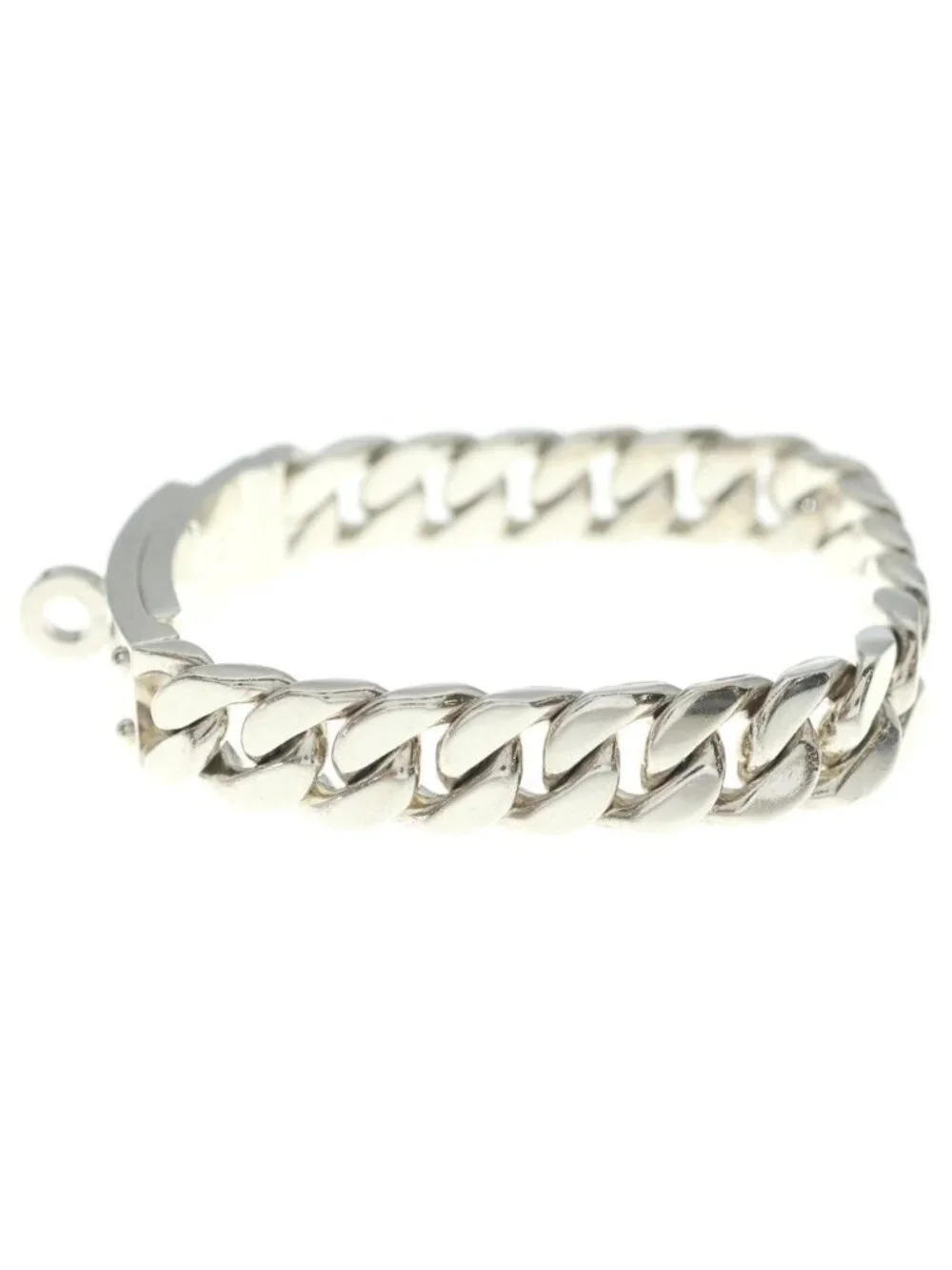 Hermes Kelly Gourmette GM Chain Bracelet Silver
